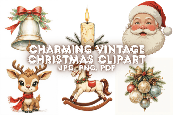 Charming Vintage Christmas Clipart & Illustrations Review