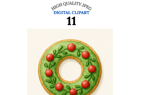 Christmas Cookies Clipart Set: Sweet Illustrations