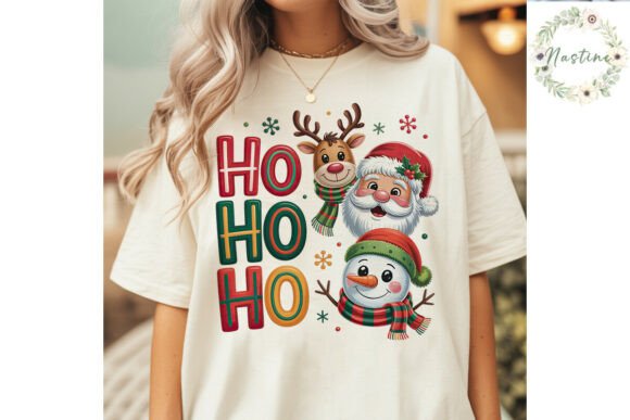Christmas HO HO HO Characters PNG: Festive Illustrations