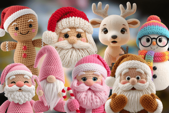 Crochet Christmas Season PNG Bundle: Illustrations Review
