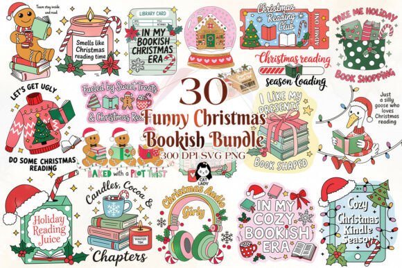 Funny Hand Drawn Christmas Bookish SVG: Brand Review
