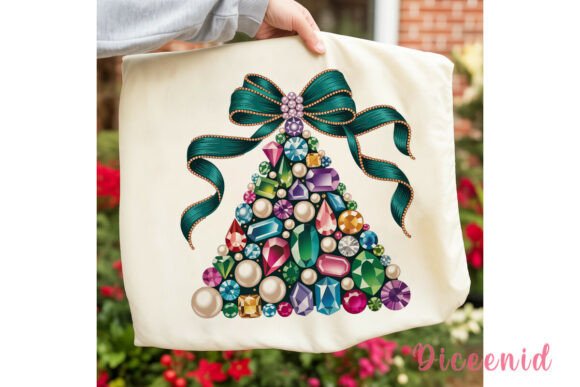 Jeweled Christmas Tree PNG Clipart for Illustrations