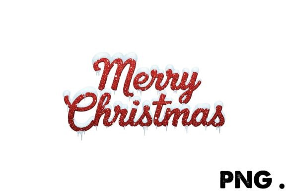 Merry Christmas Glitter Text PNG: Premium Illustrations