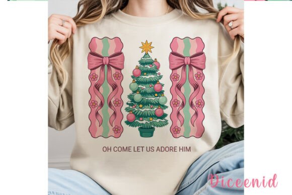 Pink Teal Christmas Design & Illustrations
