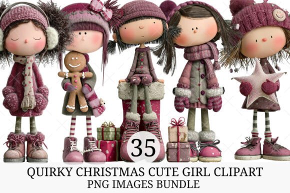 Quirky Christmas Cute Girl Clipart: A Seller’s Review