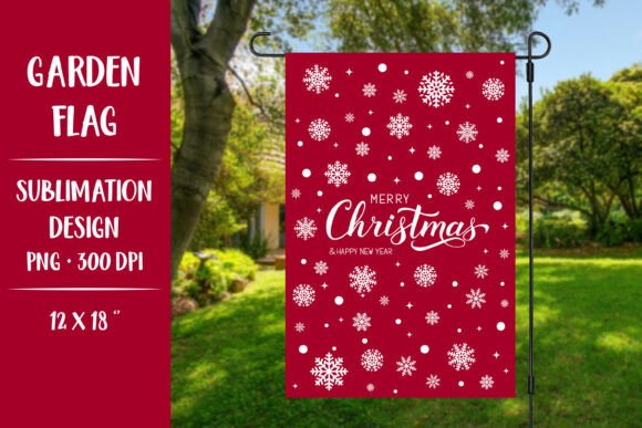 Red Christmas Flag Sublimation De Illustrations