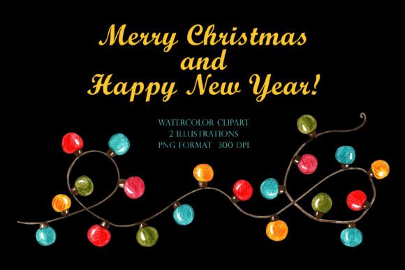 Retro Christmas Garland Illustrations Review