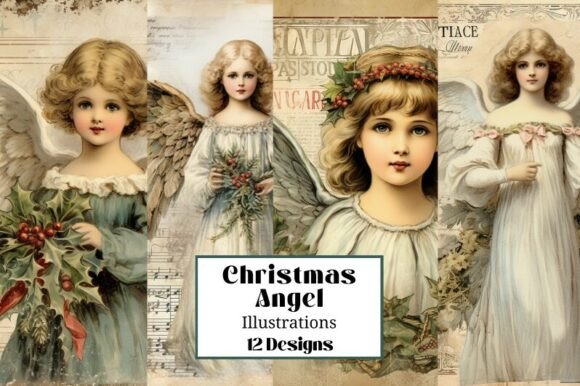 Review: 12 Christmas Angel Stamp Illustrations