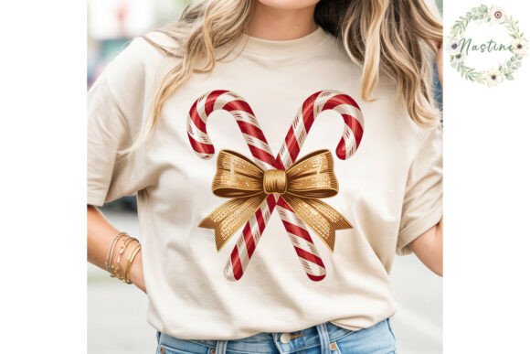 Review: Christmas Candy Canes Bow Illustrations