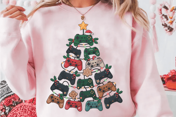 Review: Christmas Gamer Controller Tree PNG for Embroidery