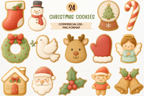 Reviewing Christmas Gingerbread Cookies PNG Files Illustrations