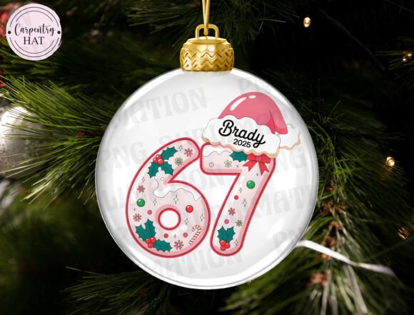 Reviewing Christmas Number Ornament PNG for Illustrations