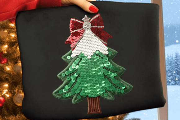 Reviewing Christmas Tree Sequin PNG for Illustrations