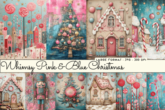 Reviewing Pink and Blue Christmas Digital Prints for Embroidery