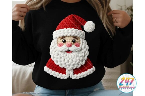 Santa Latch Hook Yarn Christmas Crochet Illustrations