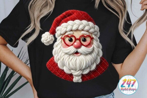 Yarn Crochet Santa: Festive Illustrations for Branding